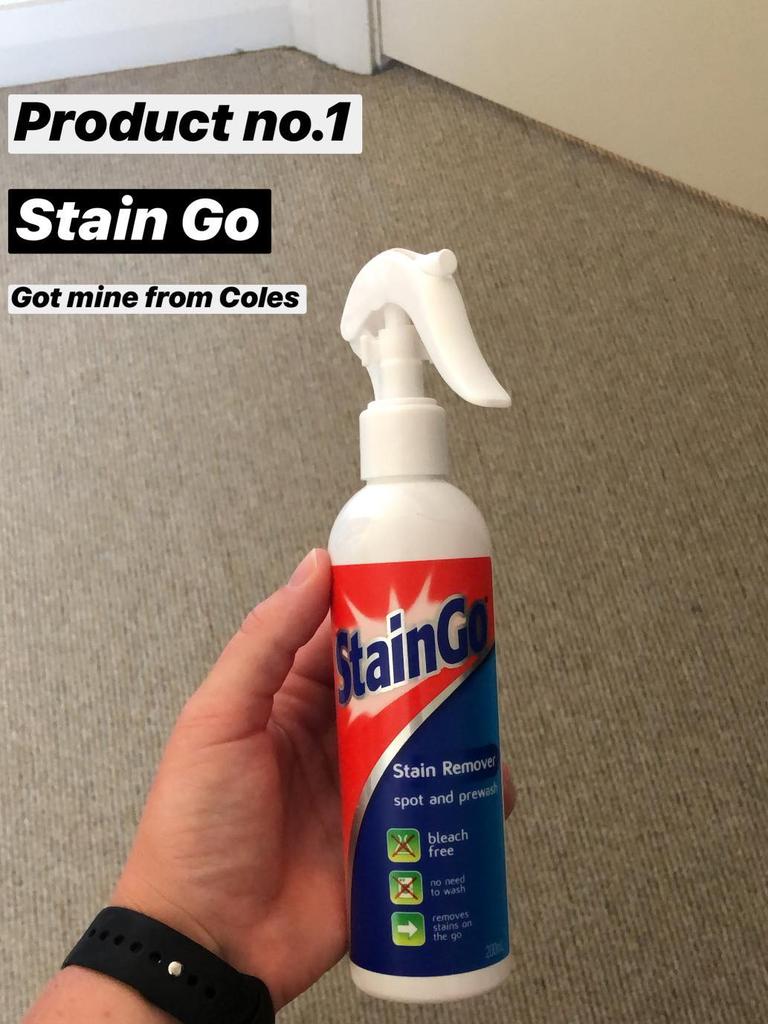 She tackled stubborn stains with Stain Go. Picture: Supplied