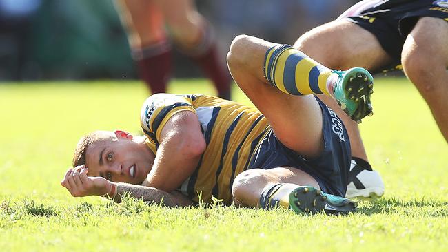 Cameron King was forced from the field with concussion. Picture: Phil Hillyard