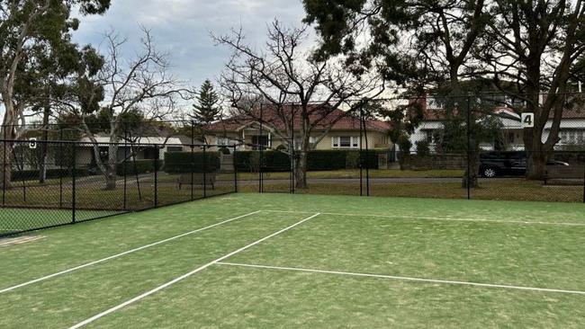 New light poles would be installed at the tennis club.