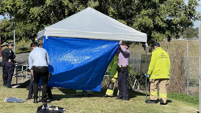 A spokeswoman from the Queensland Police said the body had been found about 9am. Picture: Isabella Magee