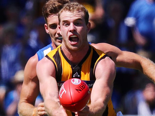 JLT community cup match. North Melbourne vs Hawthorn at Arden St. Tom Mitchell . Pic : Michael Klein