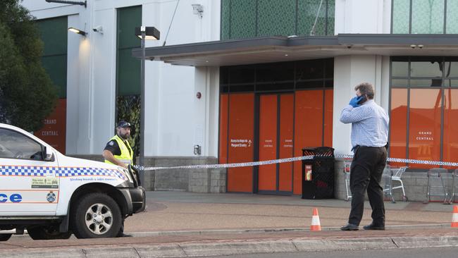 Scene of assault on elderly man outside Grand Central. Monday, February 6, 2023. Picture: Nev Madsen.