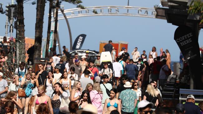 Schoolies at Surfers Paradise on The Gold Coast. Photograph: Jason O'Brien