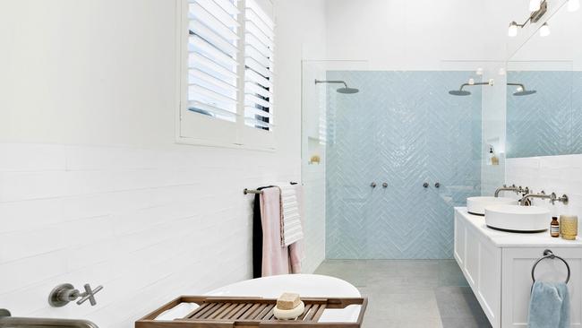 Another of the home’s stylish bathrooms.