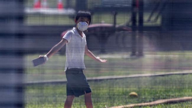 Wuhan evacuees prepare to leave quarantine at North West Point detention centre, Christmas Island, earlier this year. Picture: Colin Murty/The Australian