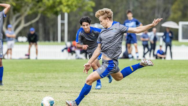 Jackson Simpkin scores from a penalty.Picture: Richard Walker