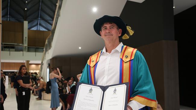 Lucas Felstead completed his doctorate of education while working full time as a school principal. Picture: Elodie Jakes