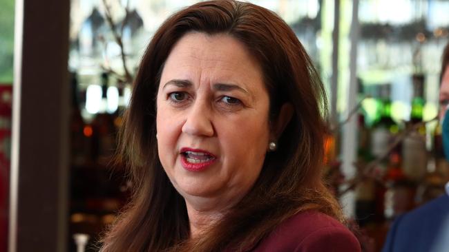 Premier Annastacia Palaszczuk says she is seeking a ‘conversation’ about national modelling. Picture: David Clark