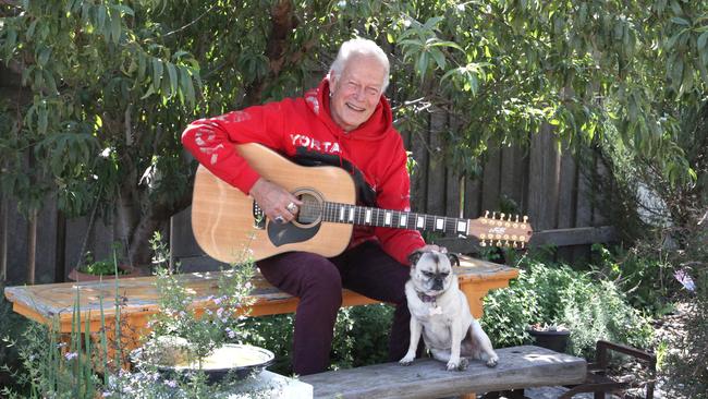 Keith Potger and dog Ming. Picture: Elizabeth Hawkes.