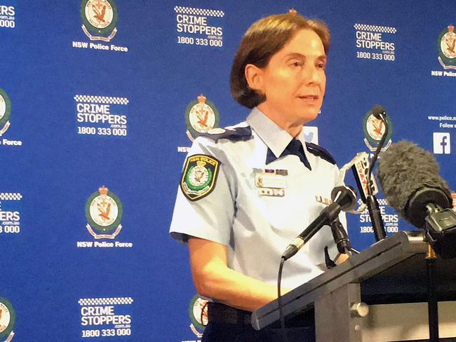 Deputy Commissioner Catherine Burn talks to media.