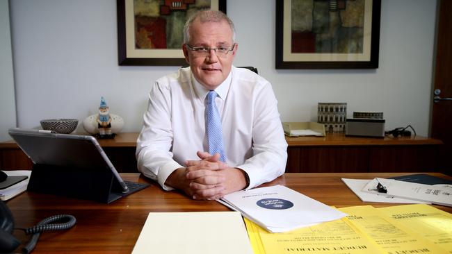 Mr Morrison brought down two Budgets as Federal Treasurer. Picture: Kym Smith