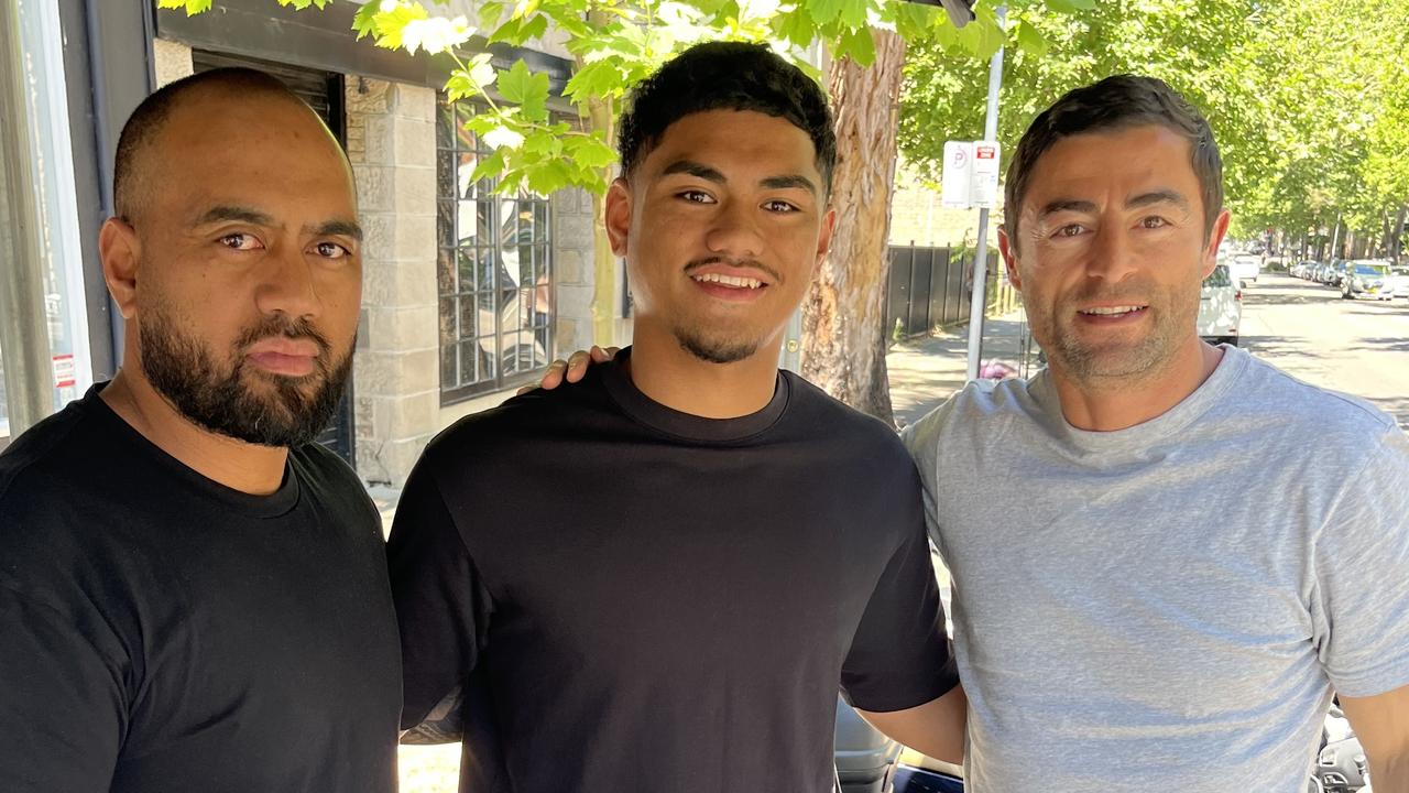 Joe Oloapu, Karl Oloapu and Anthony Minichiello. Picture: Supplied.