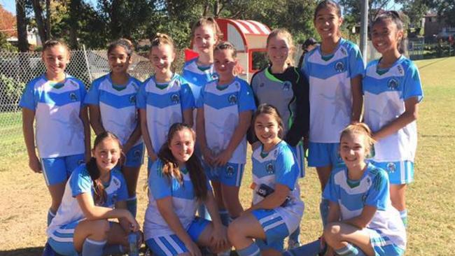 The Newbury Bulls under-14 girls team are in the football grand final.