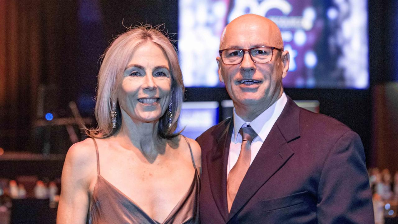 Sonia Andersen and David Fisher at the 2021 Resource Industry Network awards at the MECC. Picture: Tristan Mariano