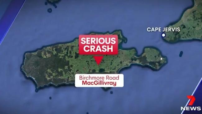 An Adelaide woman, 21, has died after a crash on Kangaroo Island. Picture: 7 NEWS