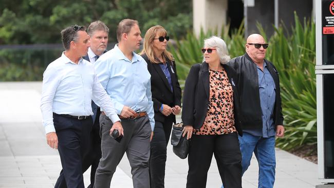 Family and supporters of Constable Masters, including his widow Sharon. Photo NewsWire/Scott Powick