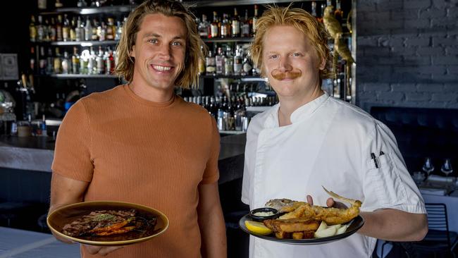 Gods of The Sea co-owner Stevie Filipovic with head chef Jon Nurminen who was the former head chef at The Fish House. Picture: Jerad Williams