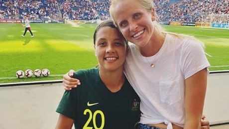 Sam Kerr with Nikki Stanton.