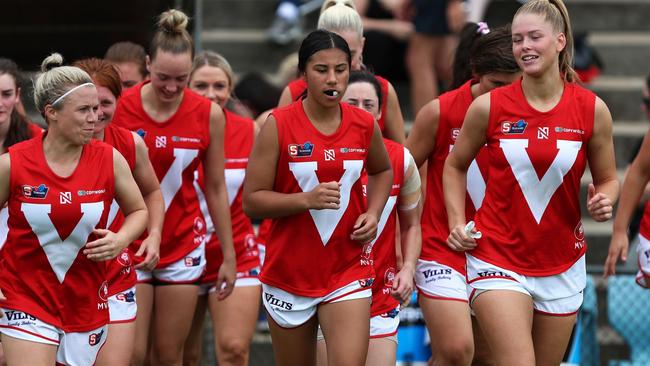 North Adelaide young gun Hannah Ewings (middle). Picture: Deb Curtis