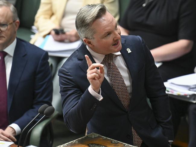 CANBERRA, AUSTRALIA, NewsWire Photos. AUGUST 1, 2023: Climate Change and Energy Chris Bowen during Question Time at Parliament House in Canberra. Picture: NCA NewsWire / Martin Ollman