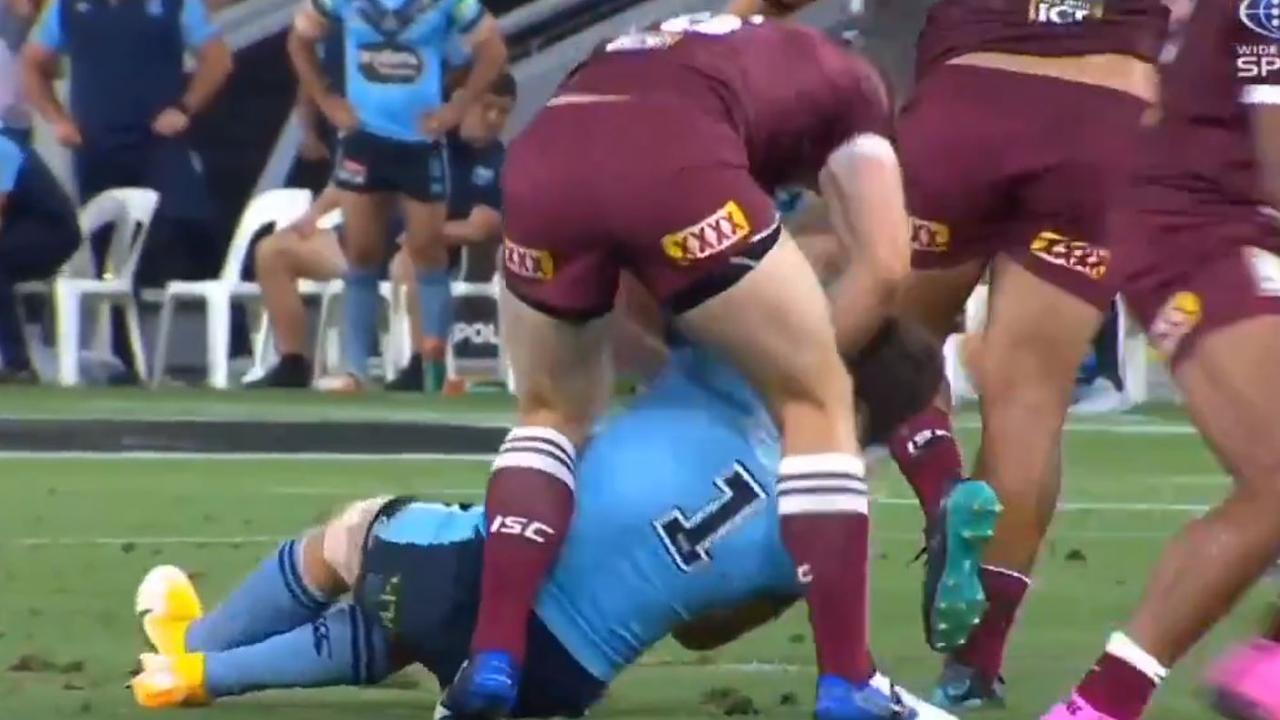 Jai Arrow was fined for manhandling a concussed James Tedesco in Game Three in last year’s Origin series.