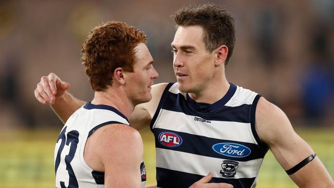 Gary Rohan and Jeremy Cameron are part of the reason why the Cats are flying at present.