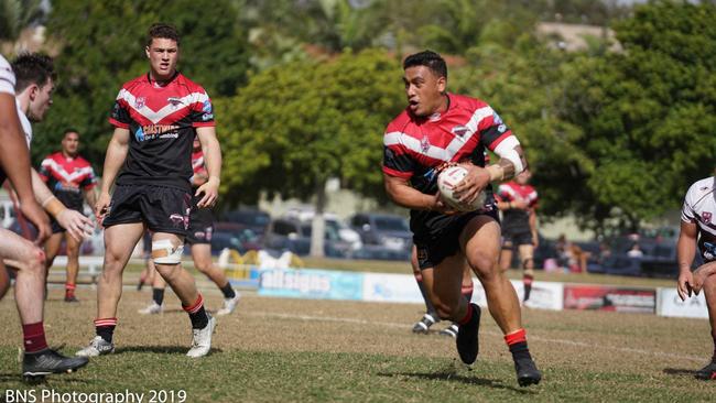 A player from Mudgeeraba Redbacks Rugby League Football Club.