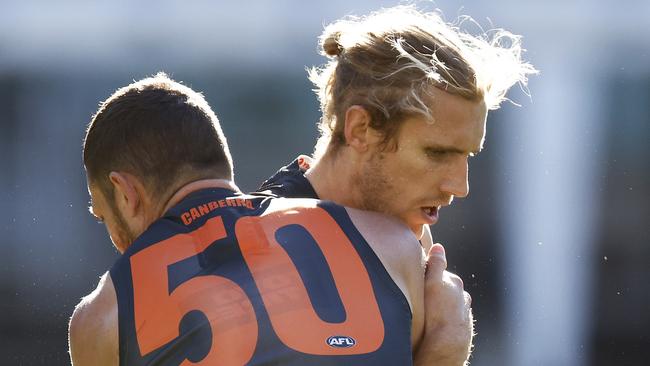 Nick Haynes has taken 23 intercept marks in the past five matches. Picture: Daniel Pockett/Getty Images