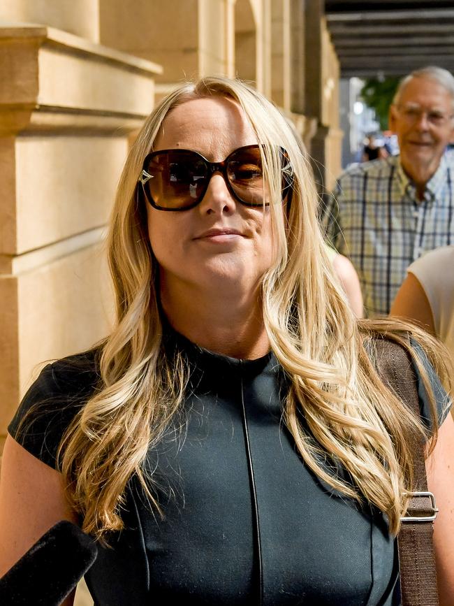 Raina Jane Cruise appears at Adelaide court for her assault upon a pregnant police officer. Picture: Roy VanDerVegt,