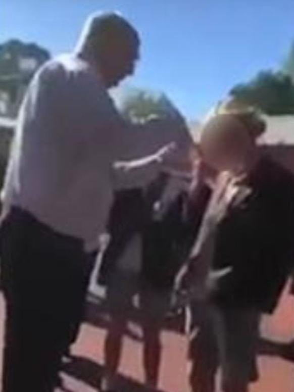 Trinity Grammar deputy Rohan Brown cut a student’s hair.