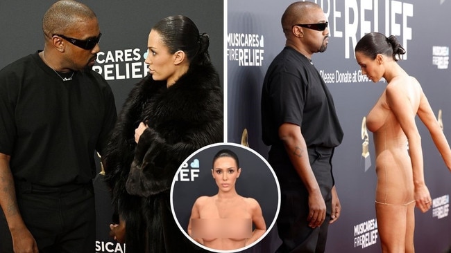 Kanye West and his wife Bianca Censori’s exchange during their scandalous appearance on the 67th Grammy Awards red carpet has been decoded by a professional lip reader.