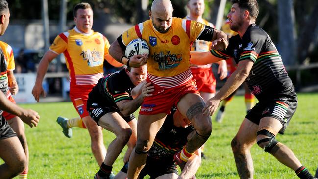 Coffs Harbour forward Peter Uikelotu. Picture: Leigh Jensen