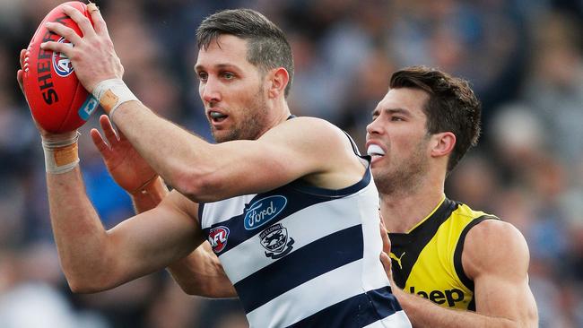 Harry Taylor got the better of Alex Rance last year. Picture: Getty Images