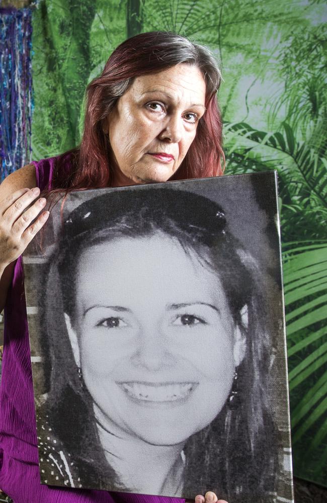 Alison Kirkness (above, with a photo of her late daughter Kirra McLoughlin) described the death as ‘brutal’. Picture: Lachie Millard.