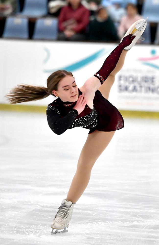 Emily-Jean Kelly from QLD Australian Figure Skating Championships in Brisbane. Thursday December 1, 2022. Picture, John Gass