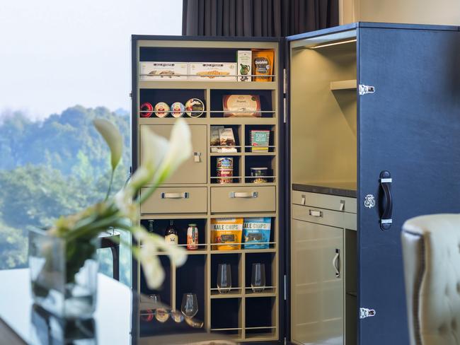 More like a maxi bar ... The Signature Mini Bar Trunk at The St Regis Kuala Lumpur.