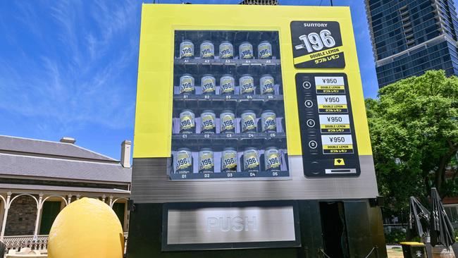 The Minus – 196 Extreme Vending Machine at Ayers House. Picture: Brenton Edwards