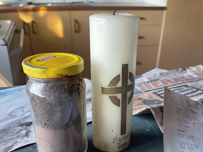 Items from the Blackwater Anglican Church time capsule. PHOTO: Ange Taylor