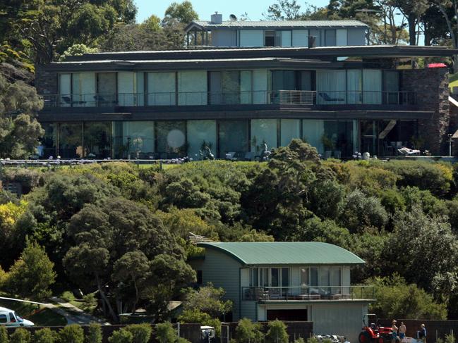 Lindsay Fox's Portsea house, complete with helicopter for that quick escape back to the city.