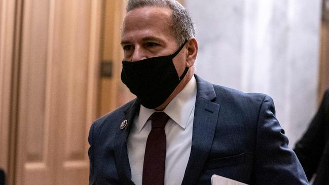 House Impeachment Manager David Cicilline, arrives at the US Capitol. Picture: AFP.