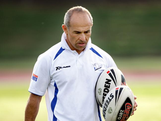 NRL - Rugby League - Bulldogs training @ Homebush Athletics track .Trainer Tony ( ?) Ayoub . Pic;Gregg Porteous