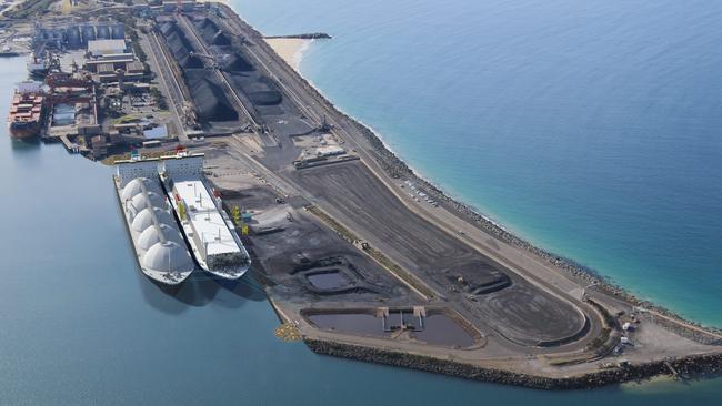 Construction of the Port Kembla terminal, developed by billionaires Andrew and Nicola Forrest’s Squadron Energy, was completed in December.