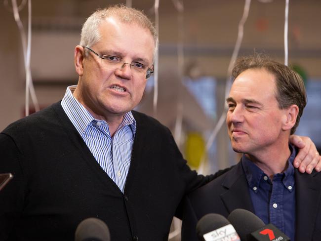 Prime Minister Scott Morrison with  Health Minister Greg Hunt.