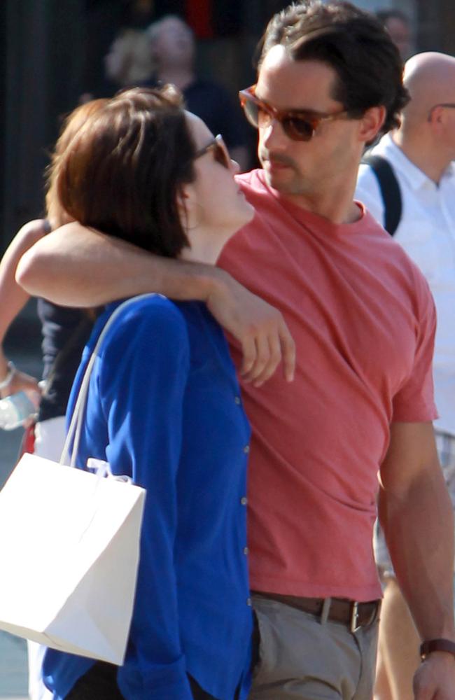 Michelle Dockery and John Dineen spotted in Venice in 2013. Picture: Maurizio La Pira / Splash News.