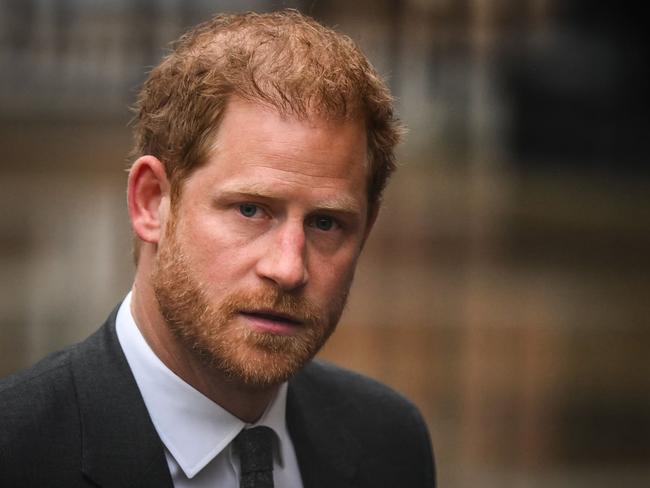 Prince Harry, Duke of Sussex at the Royal Courts of Justice, Britain's High Court, in central London. Picture: AFP