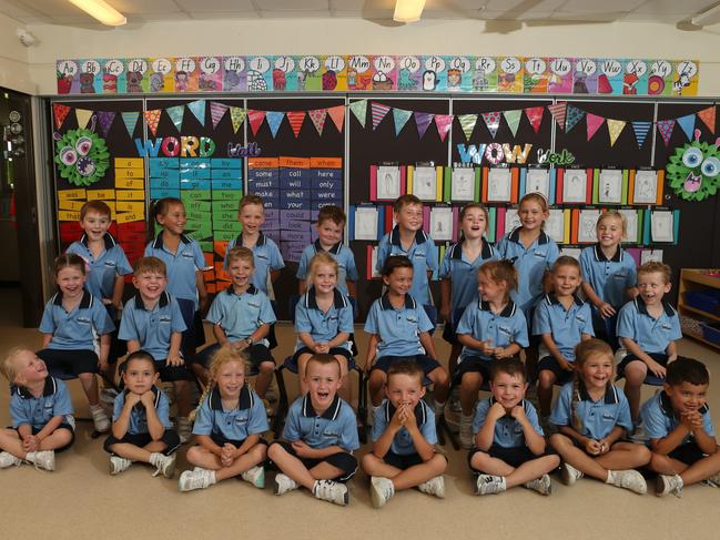 Prep Class C from Highland Reserve State School at Upper Coomera. Picture Glenn Hampson Back Row (L-R): Lukas Mayo, Anahera Karaitiana, Mitchell Rhodes, Archie Payne, Haris Husovic, Khaleesi Samuels, Sophie McLeay-Gibbs, Amber Hawley. Second Row (L-R):Hannah Bergan, Riley O'Connor, Mason Marriott, Evie Goodridge-Shannon, Indi Rawnsley, Charli Trudgian, Charlize Coish, Levi Laracy. Front Row (L-R): Julia Makowska, Lachlan Henry, Mila Mackedie, Blayden Dennis, Ryder Sinclair, Ashley Titley, Isla Cullen, Zion Elkington.