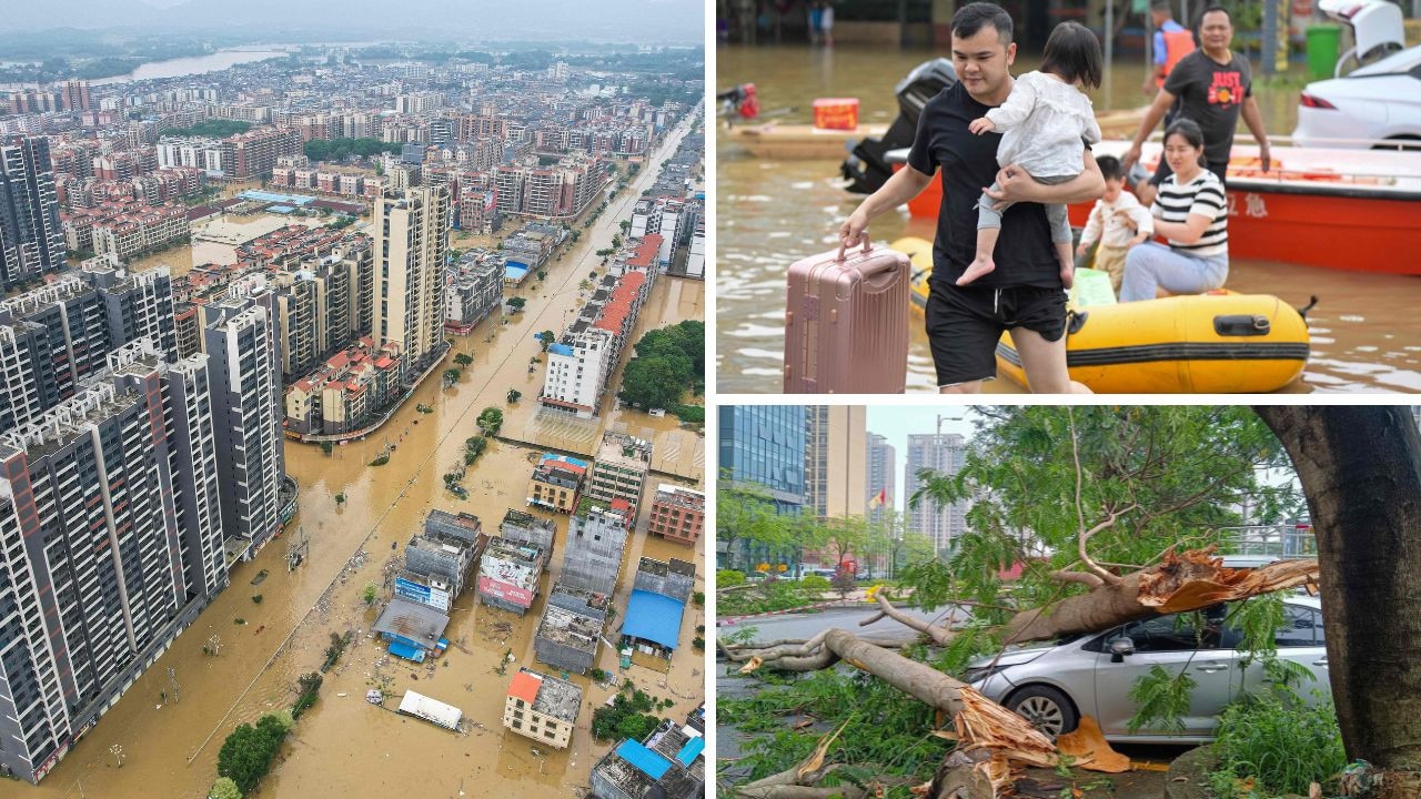 Çin'in güneyindeki fırtınalar dört kişiyi öldürdü ve toplu tahliyelere yol açtı
