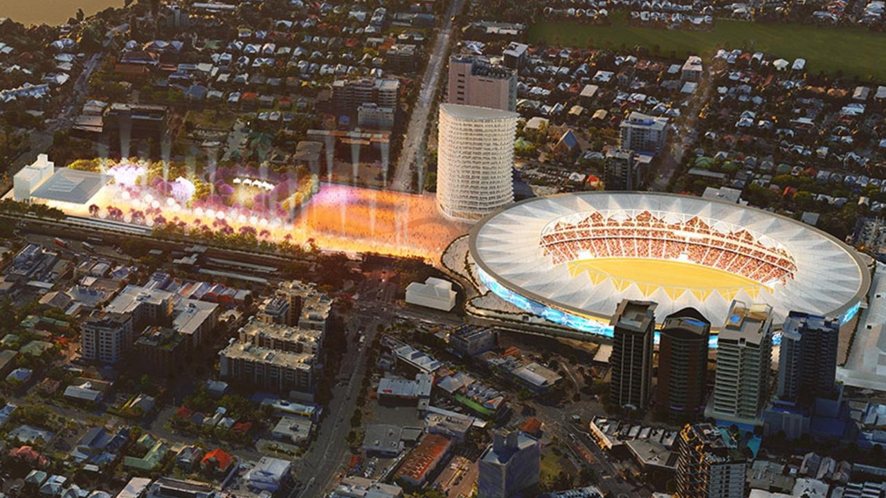 Artist’s impression of the proposed Gabba redevelopment. Picture: Supplied