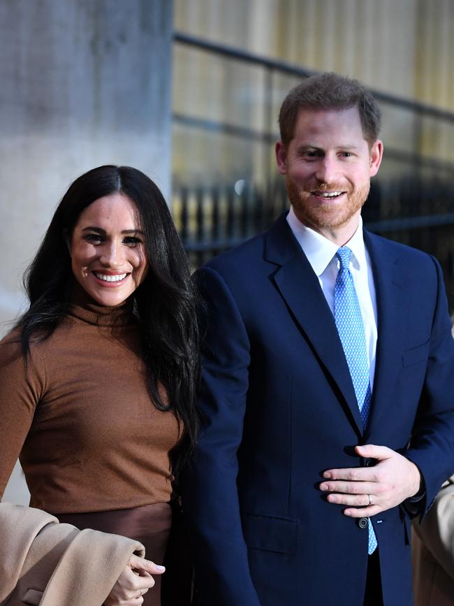 The couple looked very happy together as they arrived in London. Picture: Daniel Leal-Olivas/Getty Images