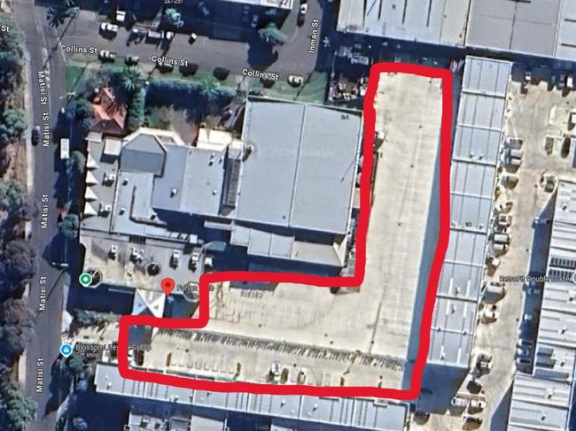 The soil was allegedly dumped underneath the concrete carpark of the Furlan club during construction works in 2022. Picture: Google